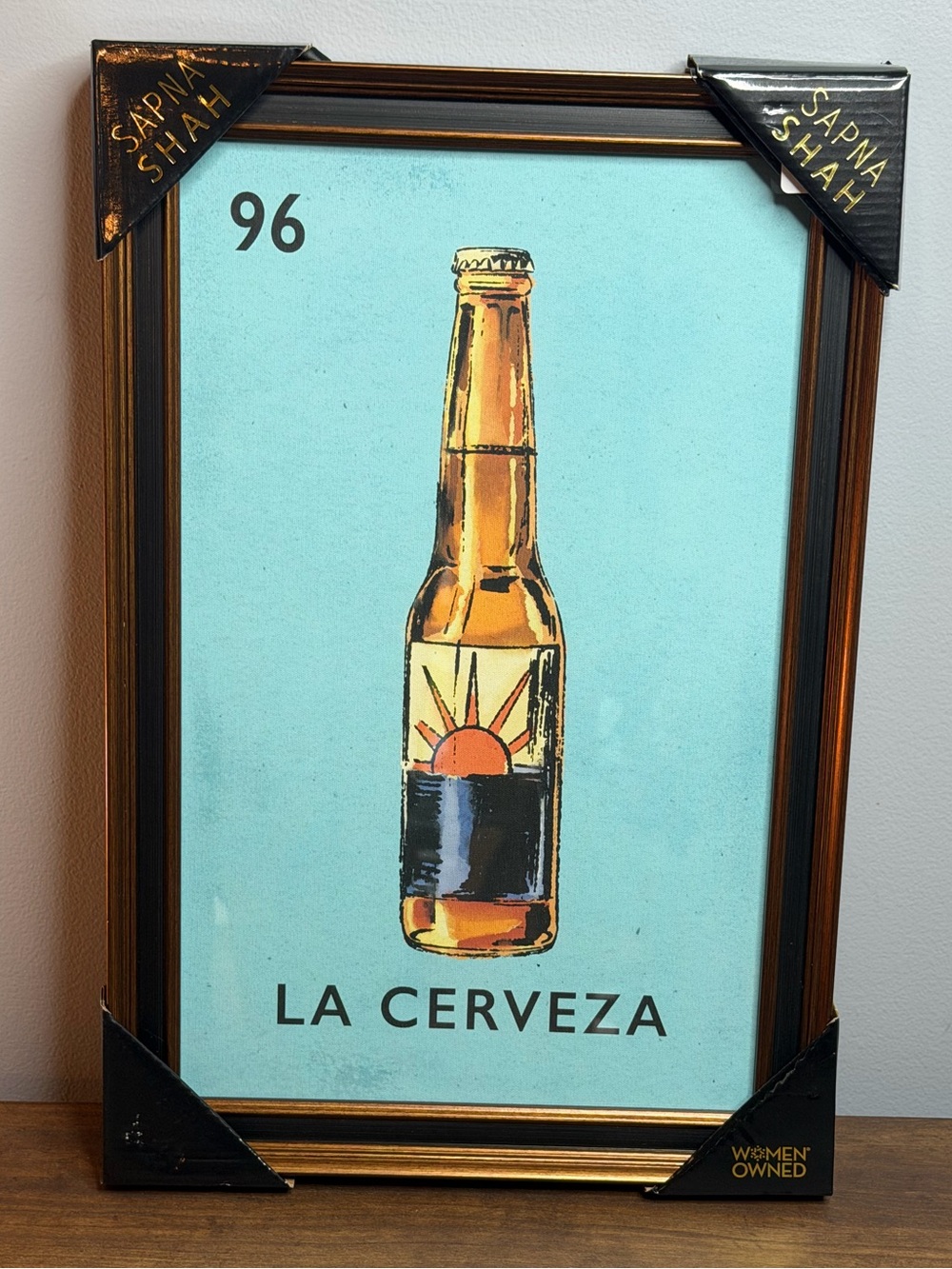 Cool Sapna Shah “La Cerveza” Lotería artwork – 18” x 12”